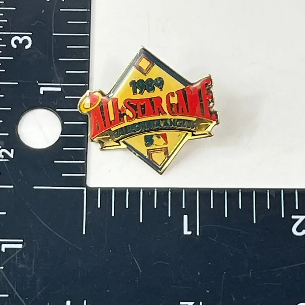 1989 MLB All-Star Game Enamel Pin California Angels Diamond Logo Baseball Badge